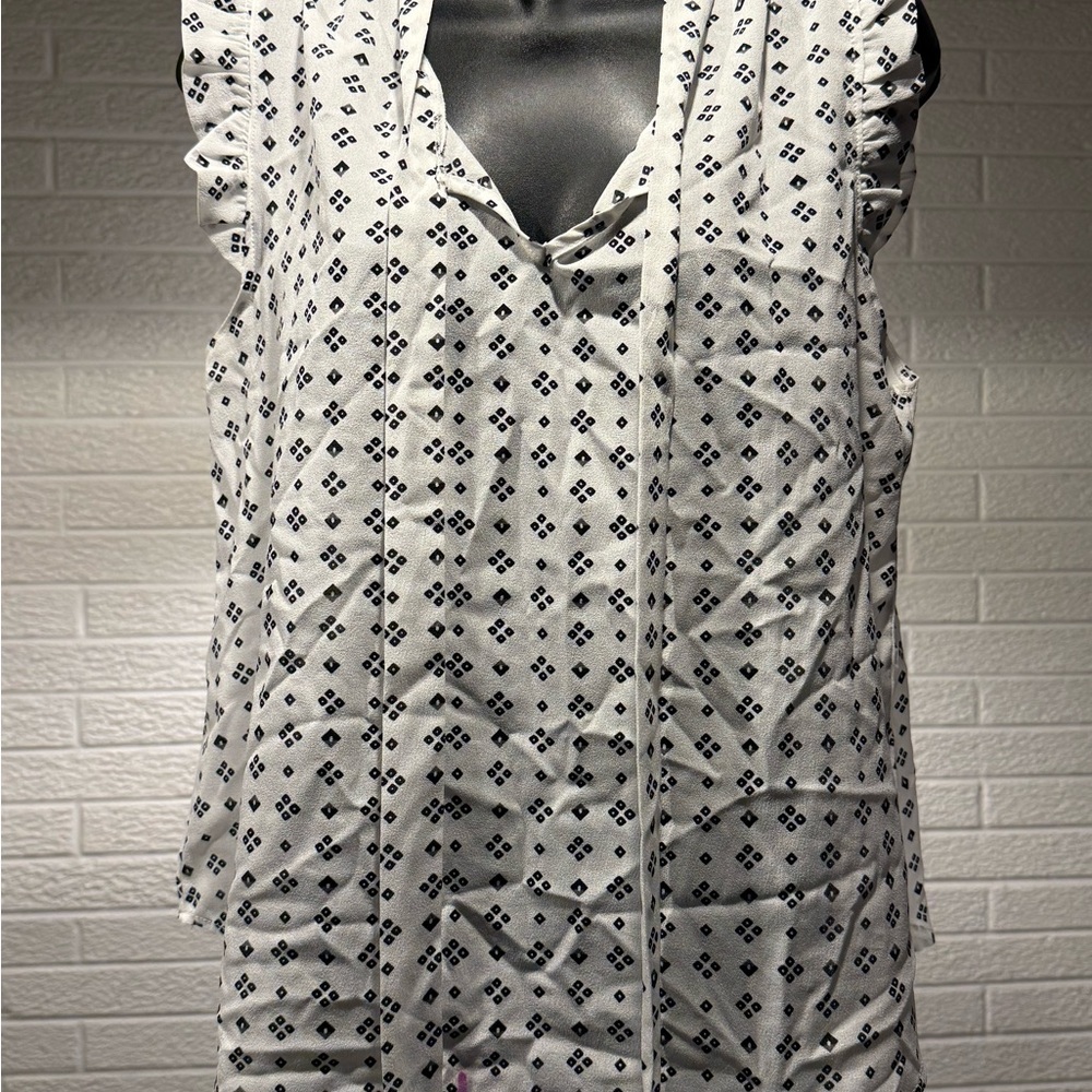 Jon & Anna Cream‎ Ruffled Bib Collar Blouse